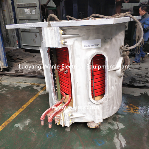 1.5Ton Aluminium Shell Induction Steel Melting Furnace